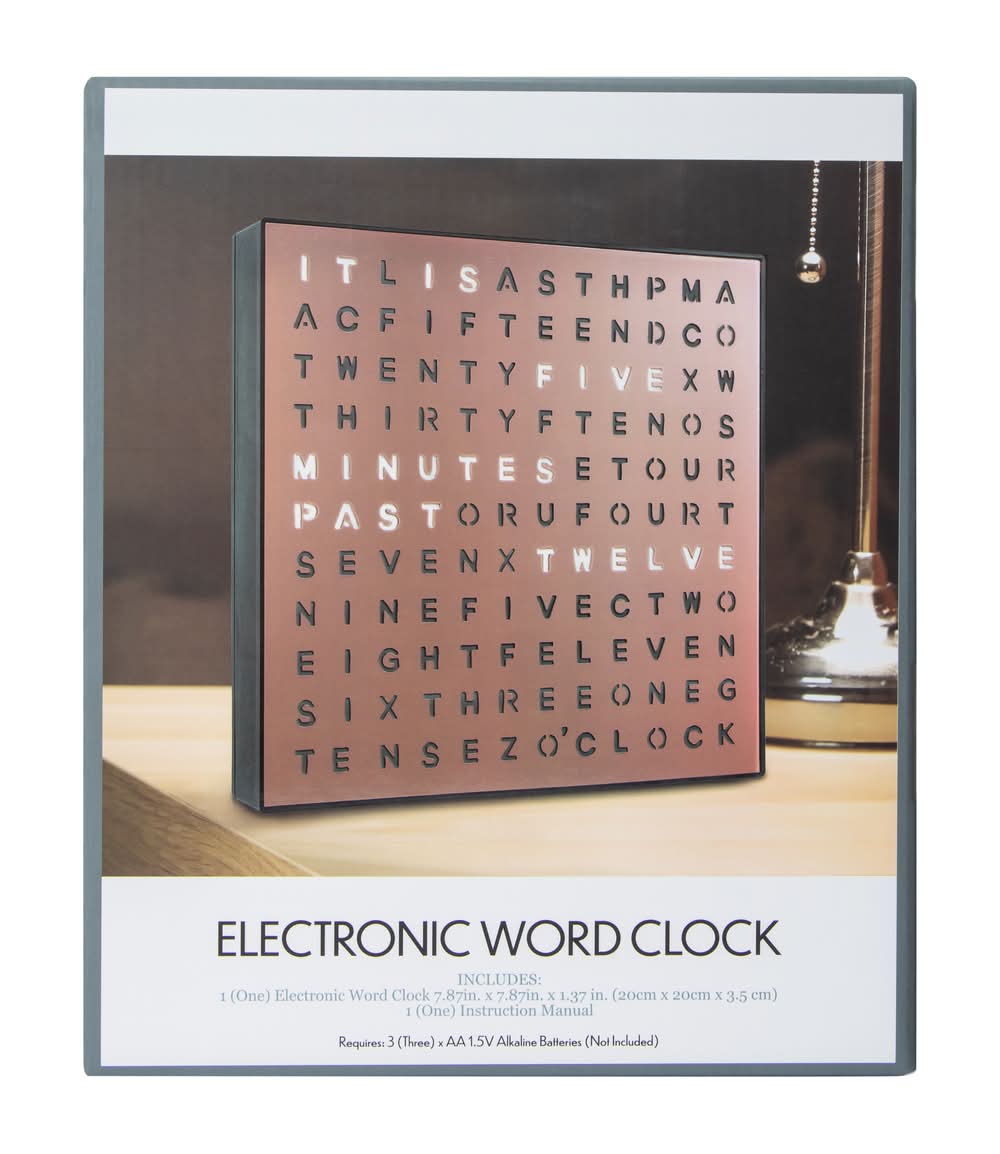 Electronic Word Clock Rose Gold