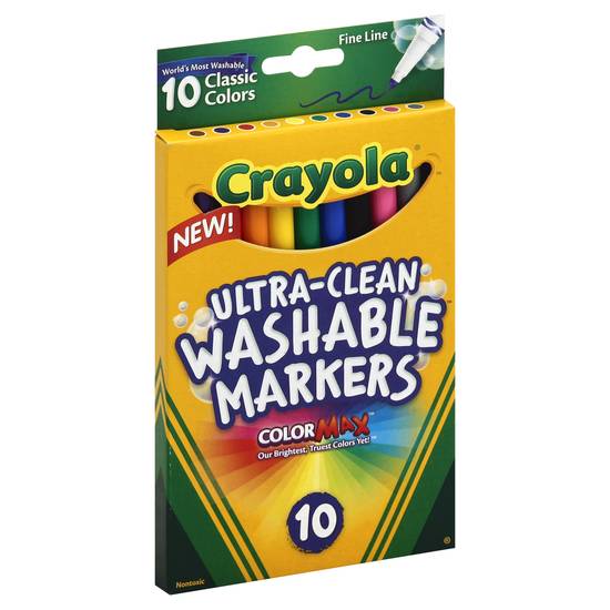 Crayola Color Max Fine Line Ultra Clean Washable Markers (10 ct)