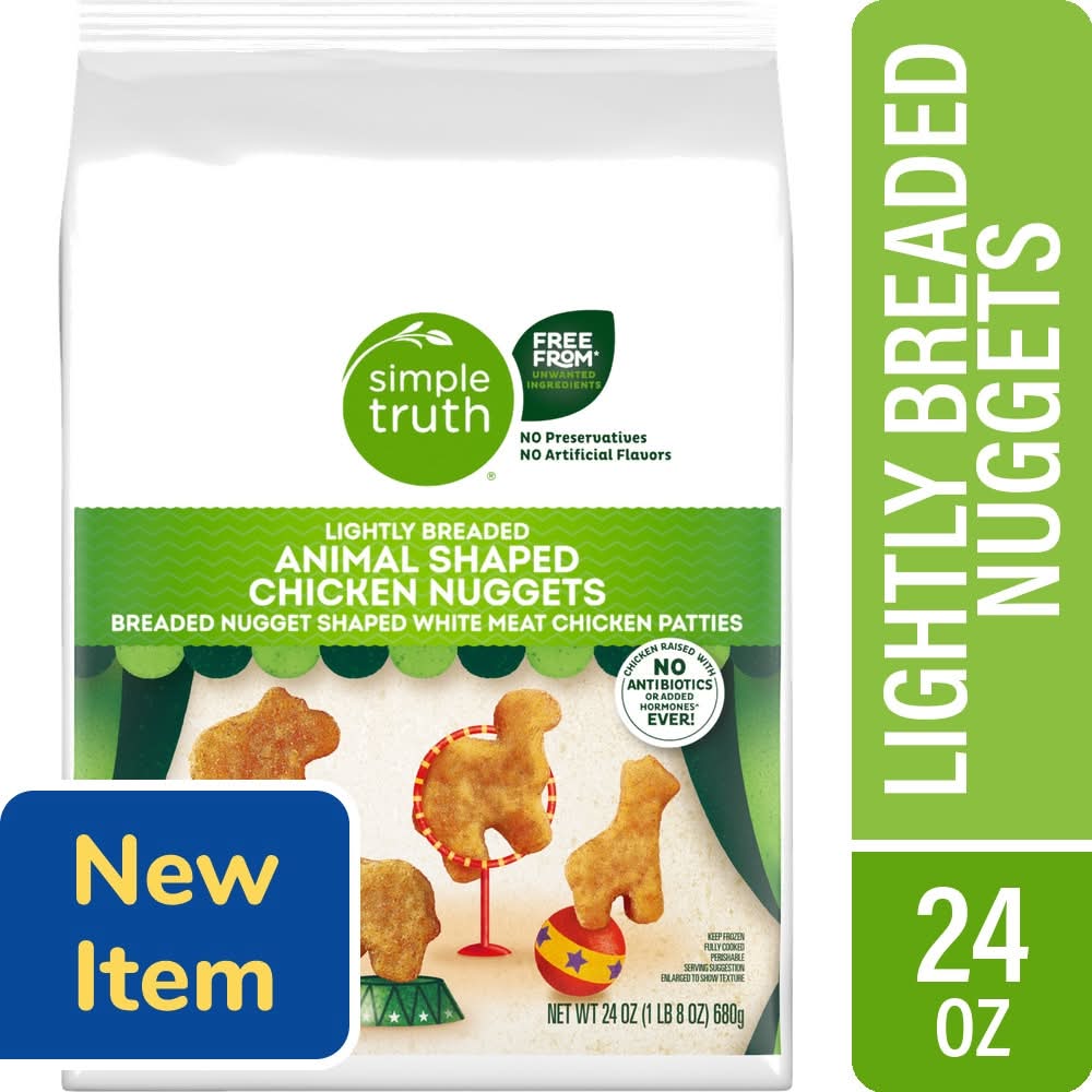 Simple Truth Organic Animal Shaped Lightly Breaded Chicken Nuggets (24 oz)