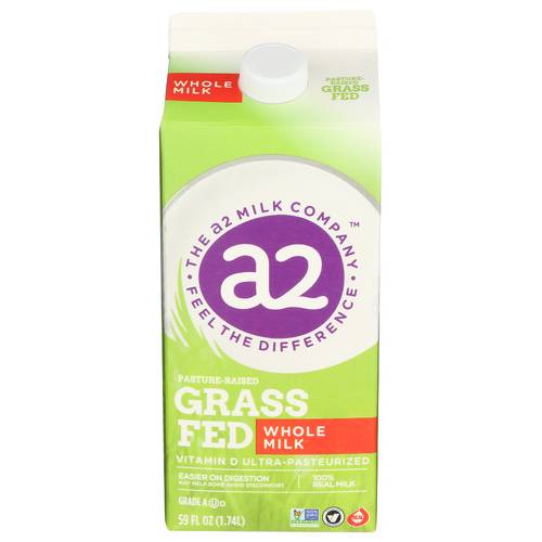 A2 Vitamin D Ultra-Pasteurized Grass Fed Whole Milk