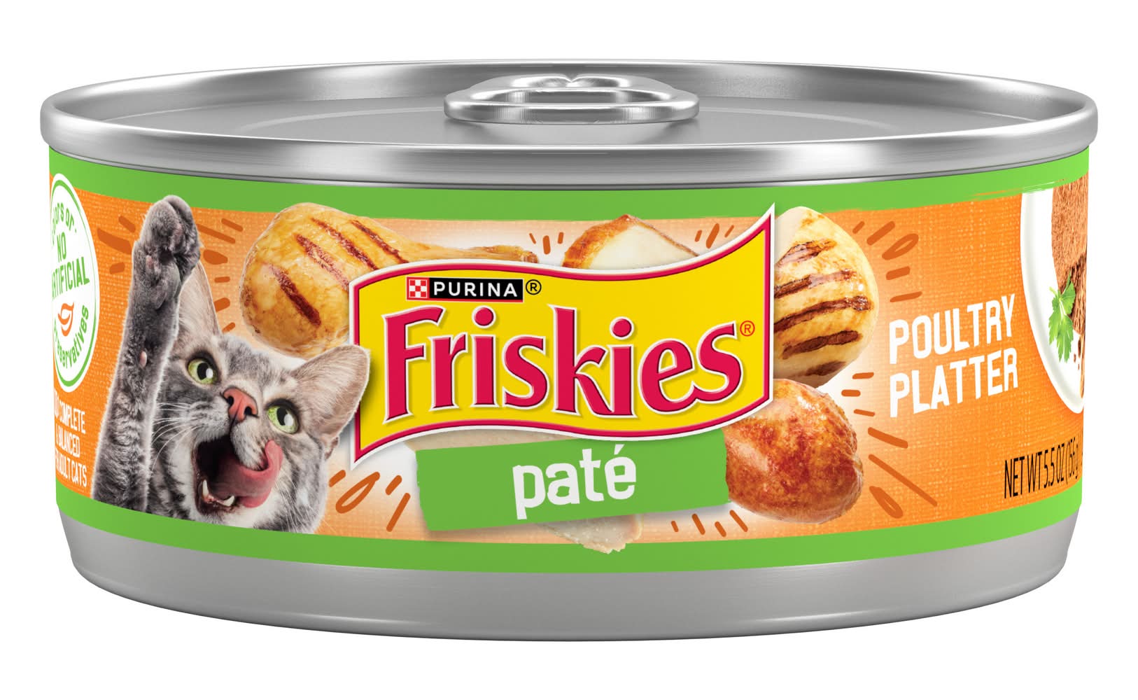 Purina Friskies Poultry Platter Pate Dinner Cat Food (5.5 oz)