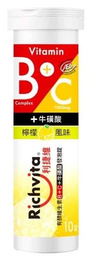 利捷維B群C牛磺酸發泡錠(檸檬)
