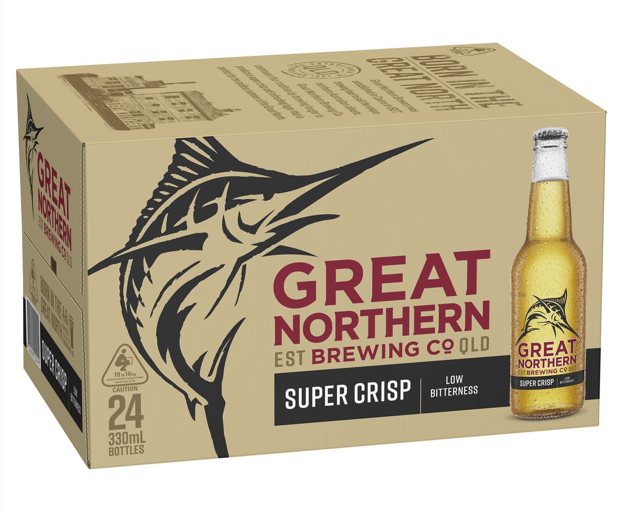 Great Northern Super Crisp Lager Bottle 330mL x Pack 24
