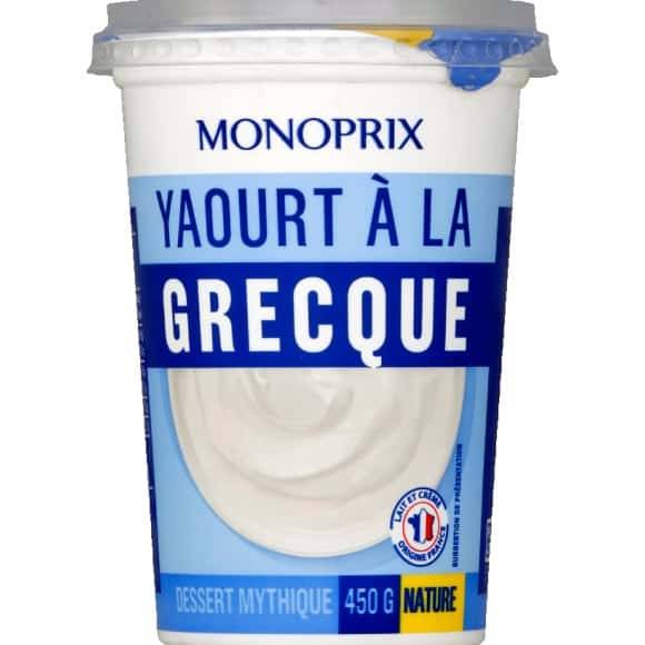 Monoprix Yaourt À La Grecque Nature Le Pot De 450 G