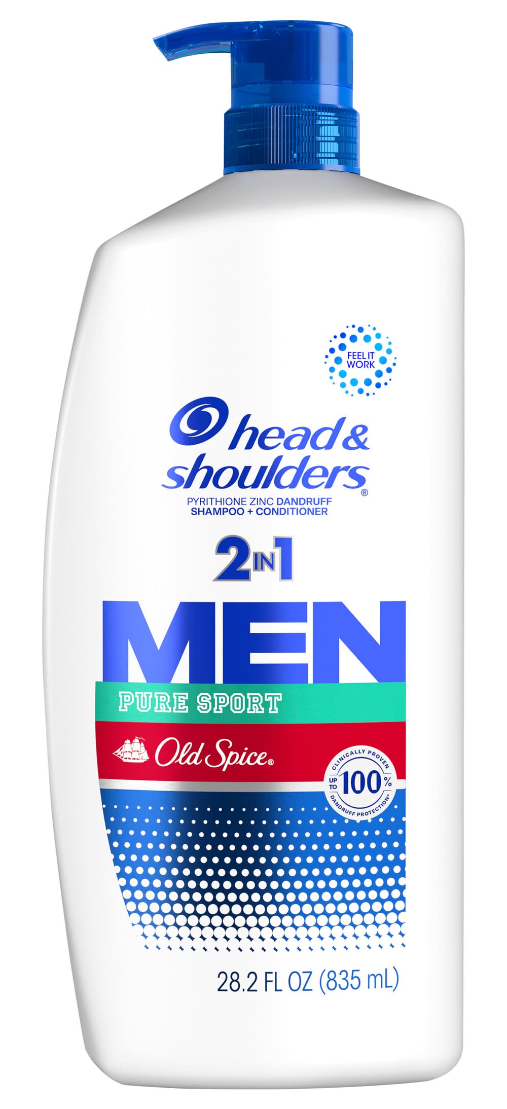 Head & Shoulders 2 In 1 Men Pure Sport Shampoo Conditioner Old Spice (28.2 fl oz)