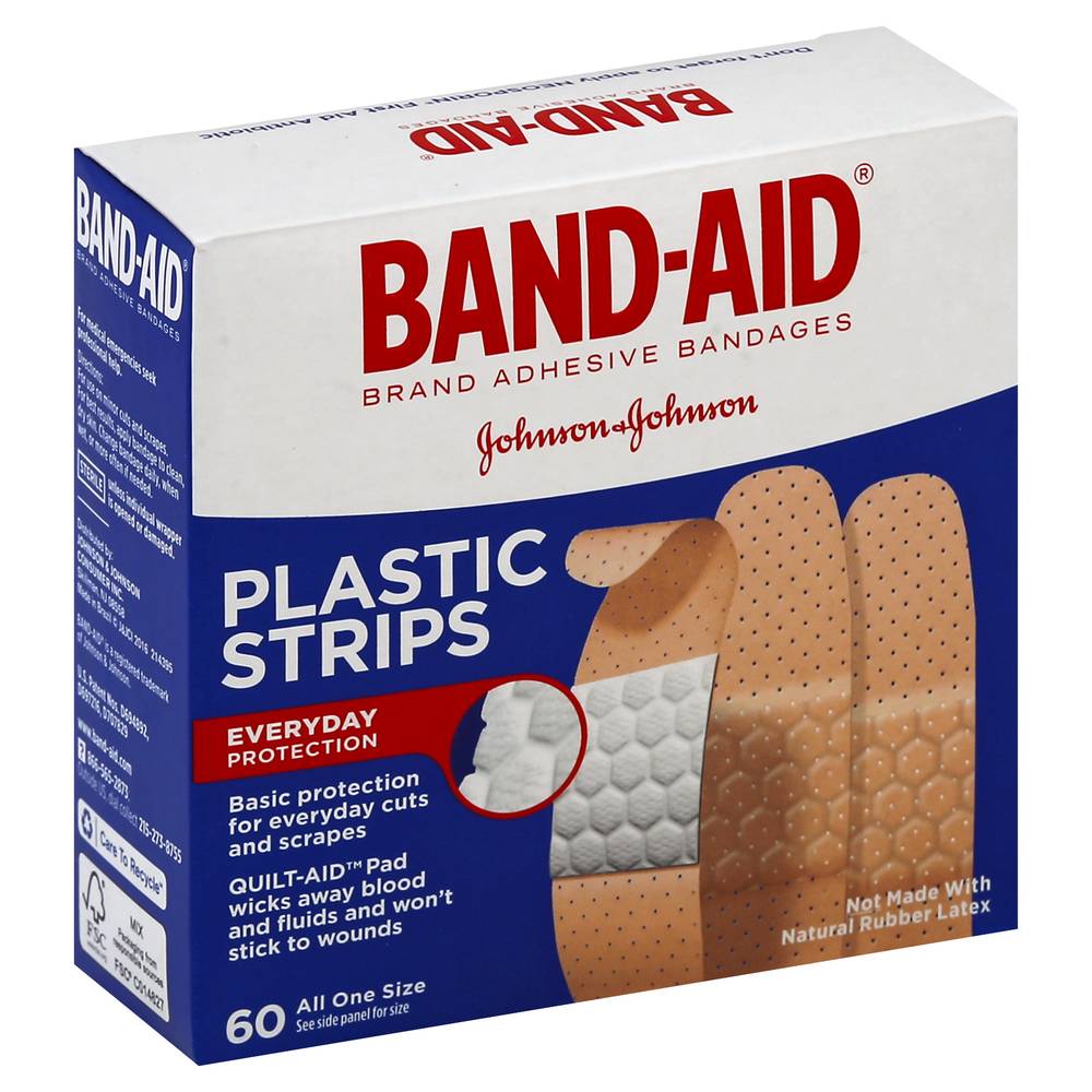 Band-Aid Tru-Stay Plastic Bandages (60 ct)