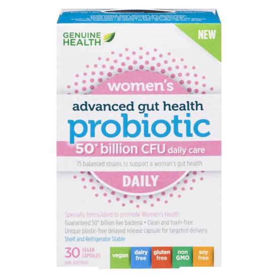 Genuine Health Women's Daily Advanced Gut Health Vegan Capsules (30 units)