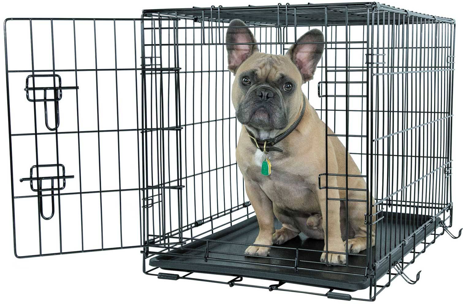 Play On Single Dog Door Crate, XL, Black