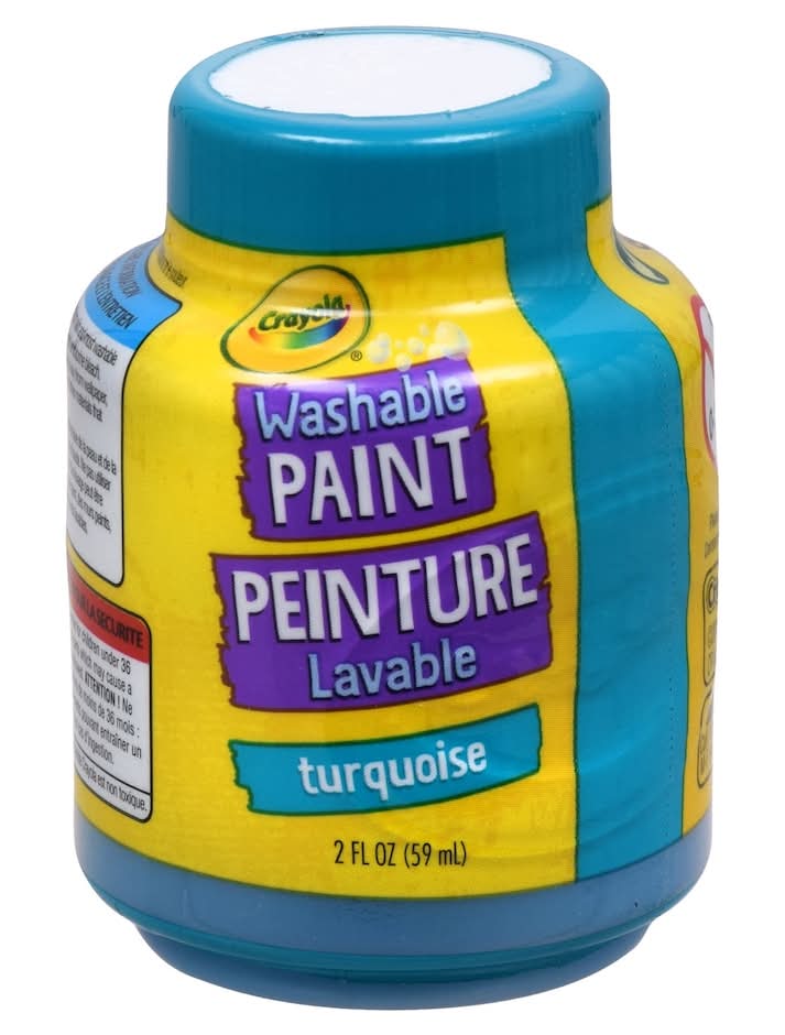 Crayola Washable Paint, Turquoise (2 fl oz)