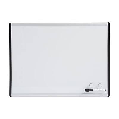 Staples Magnetic Steel Dry-Erase Whiteboard, Silver/Black, 1.5' x 2' (52484/28213)