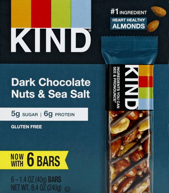 Kind Sazon Dark Chocolate Nuts and Sea Salt Bars