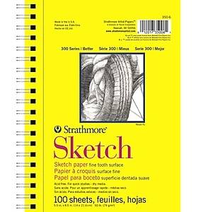Strathmore 300 Series 5.5 x 8.5 Sketch Pad, 100 Sheets/Pad (350-6)
