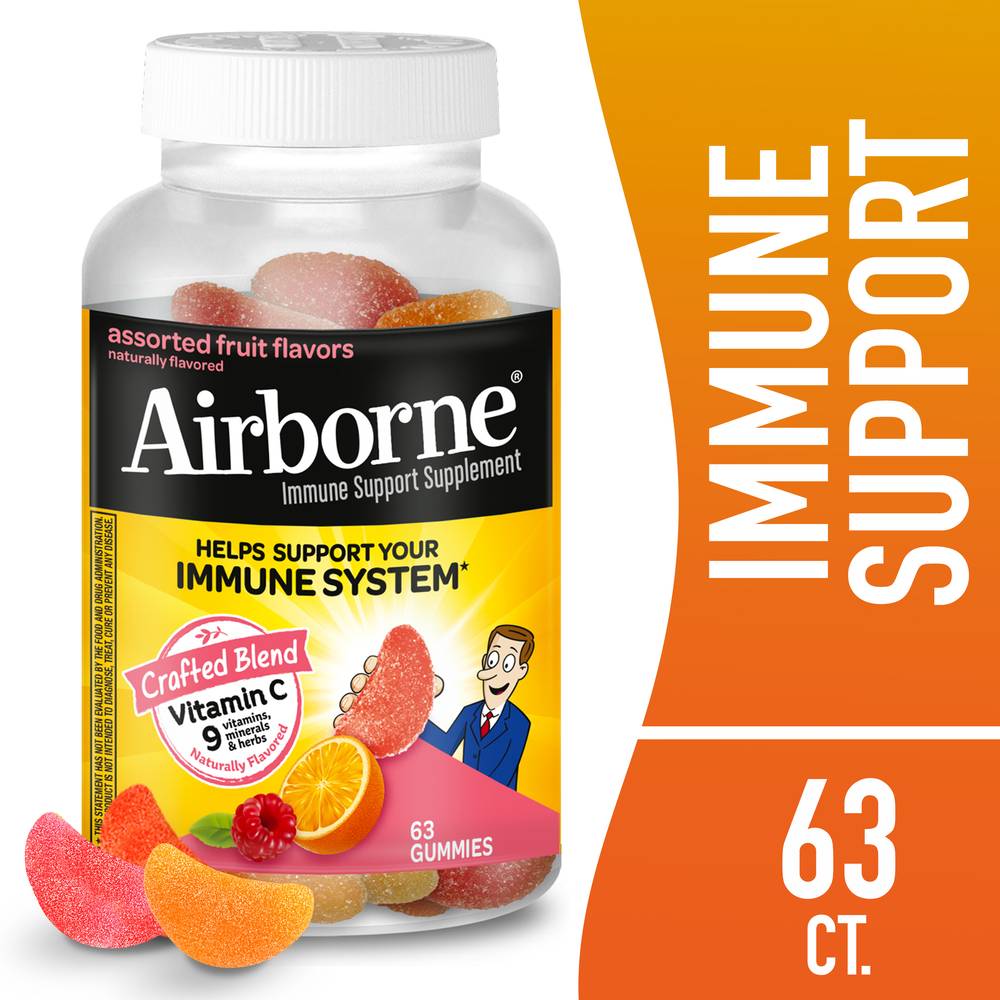 Airborne Original Immune System Assorted Fruit Flavors Gummies (1 lbs)