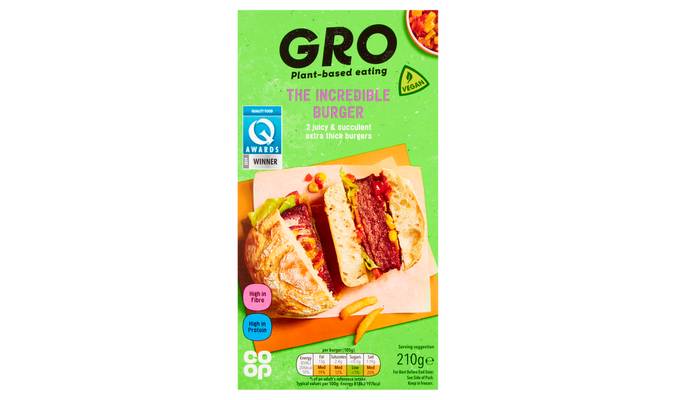 Co-op GRO The Incredible Burger 210g