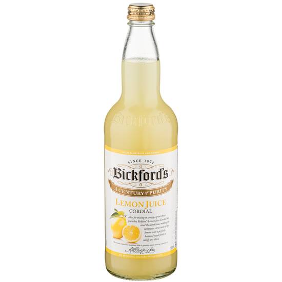 Bickford's Lemon Cordial 750ml