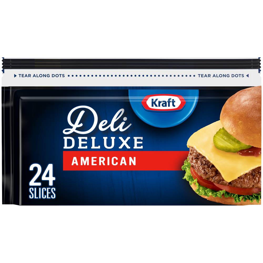 Kraft Deli Deluxe American Cheese Slices (16 oz, 24 ct)