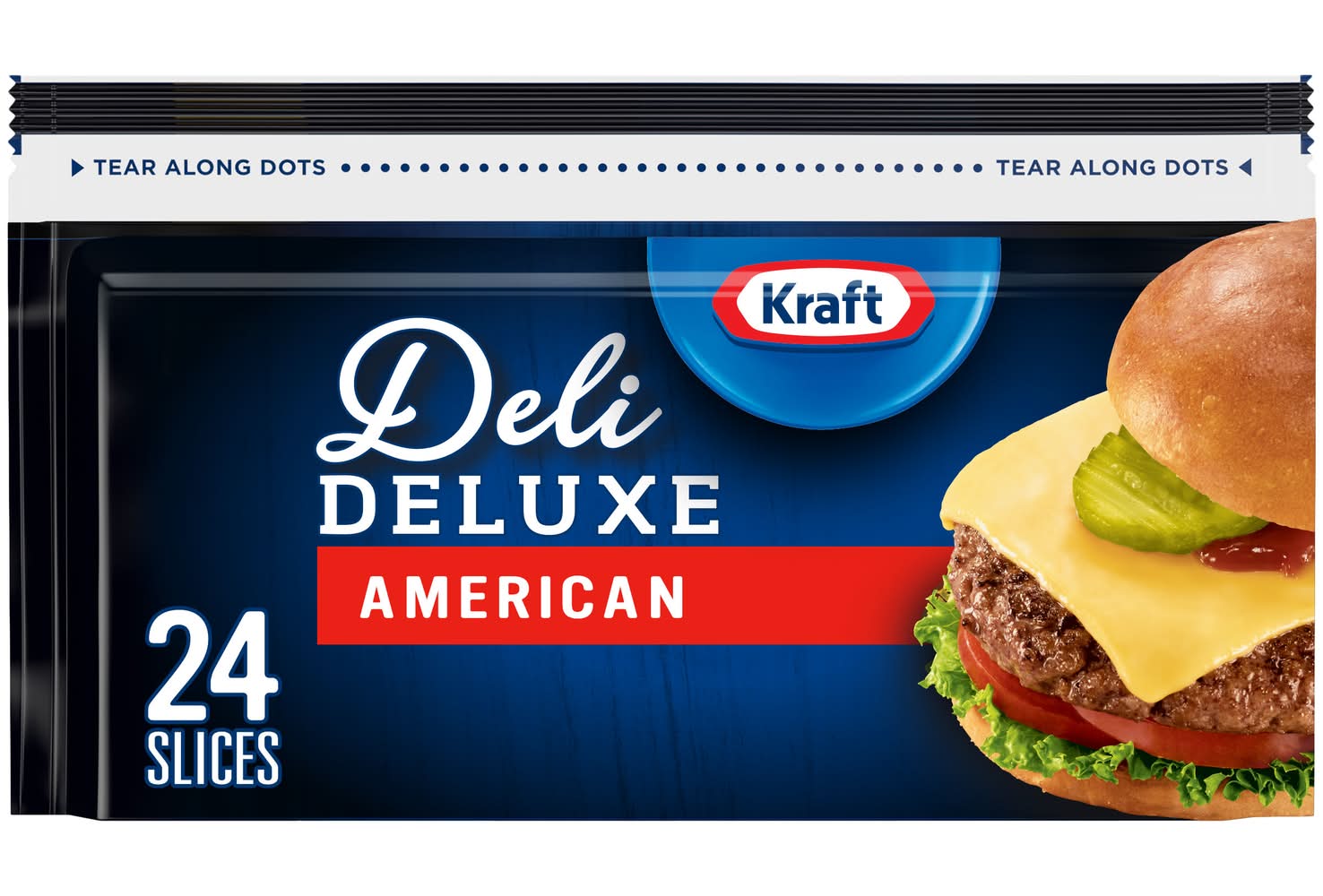 Kraft Deli Deluxe American Cheese Slices (16 oz, 24 ct)