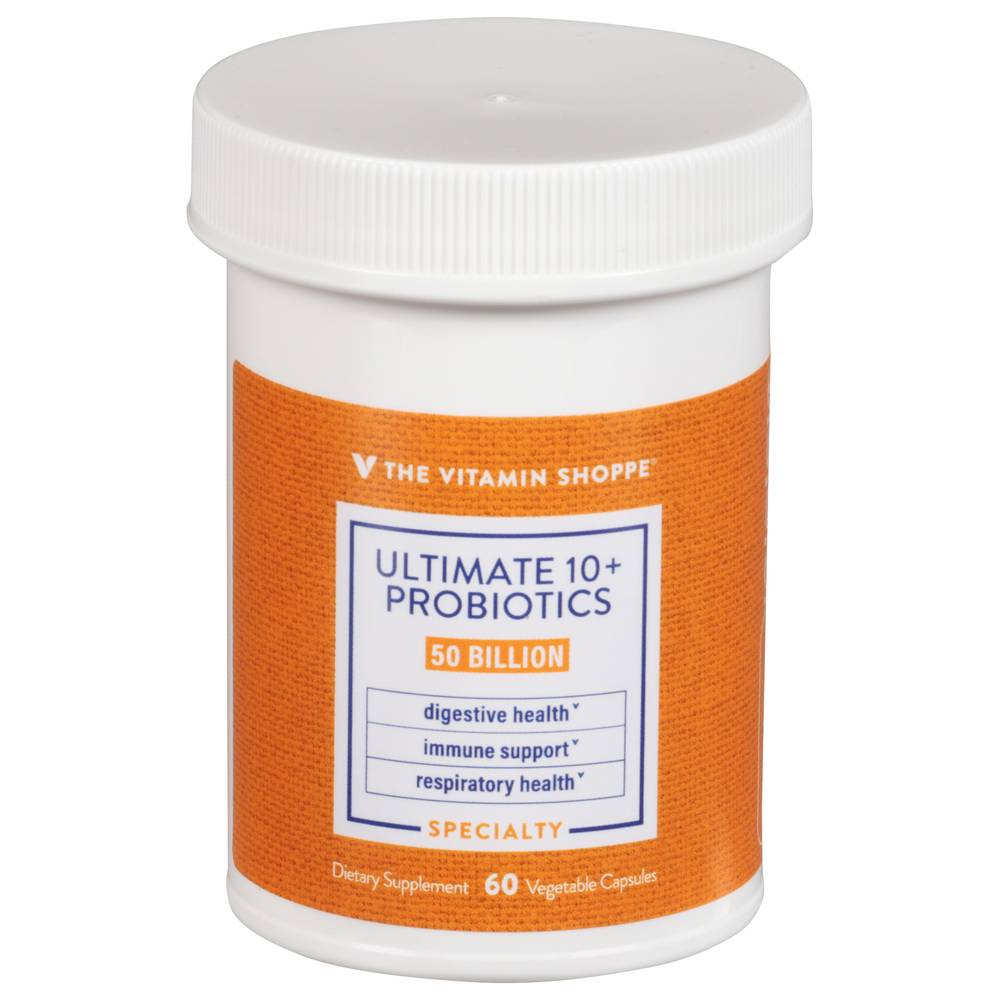 The Vitamin Shoppe 50 Billion Ultimate 10+ Probiotics Vegetarian Capsules (60 ct)