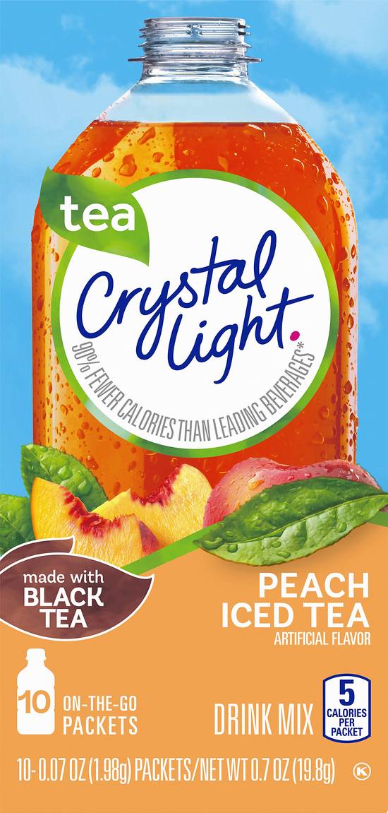 Crystal Light Peach Iced Tea Powdered Drink Mix (10 ct , 0.07 oz)
