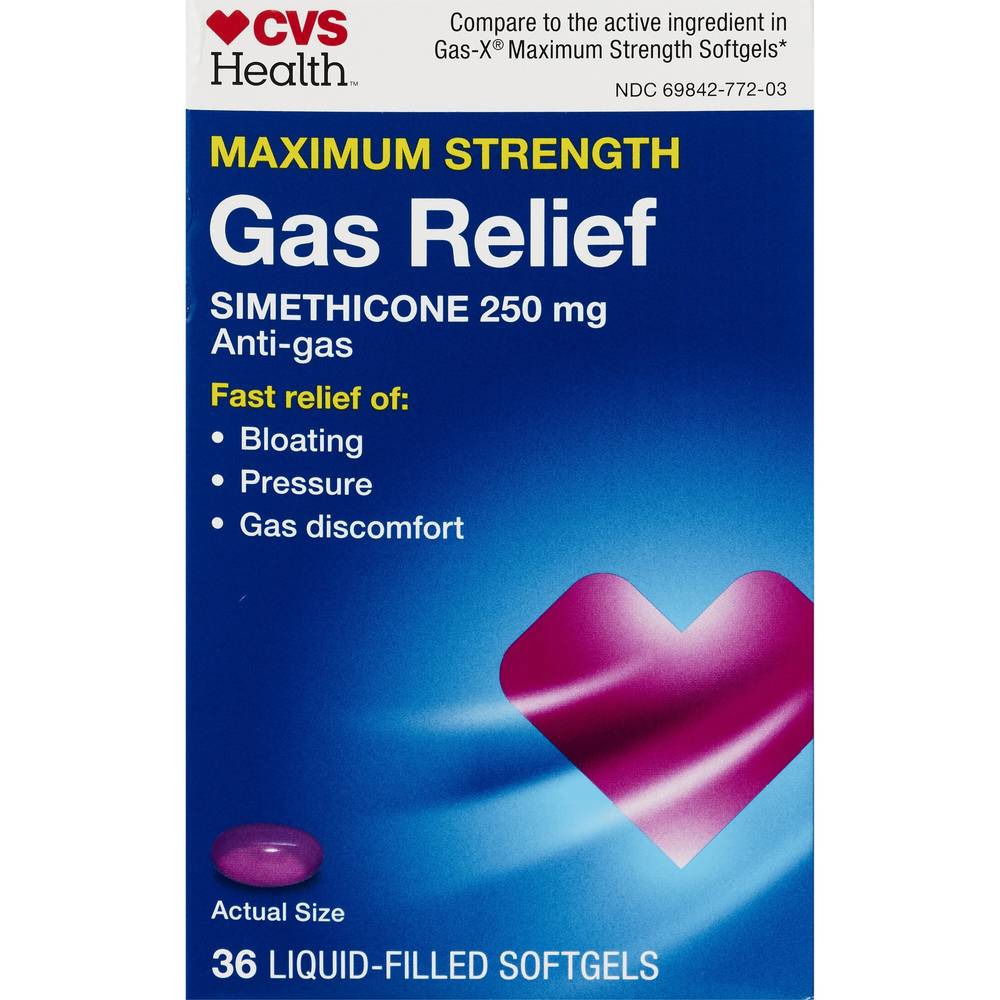 CVS Health Gas Relief Liquid Gels, 36 CT