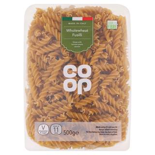 Co-op Wholewheat Fusilli 500g (Co-op Member Price £0.80 *T&Cs apply)