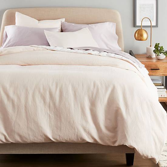 Nestwell™ Washed Linen Cotton 3-Piece Full/Queen Duvet Cover Set in Blush