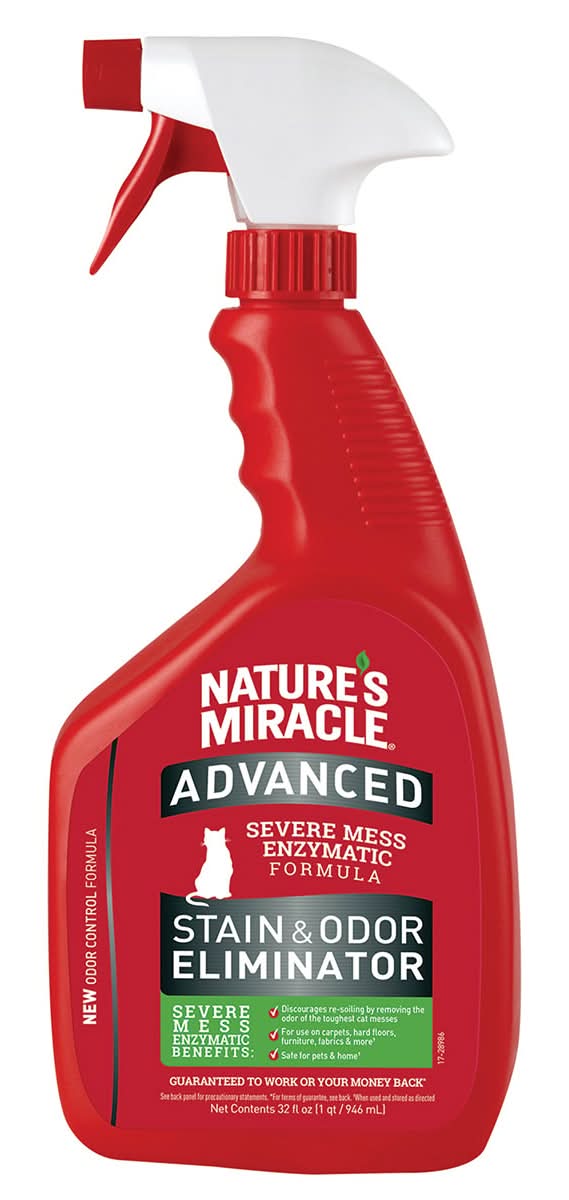 Nature's Miracle · Limpiador enzimático concentrado para manchas y olores de gato (946 ml)