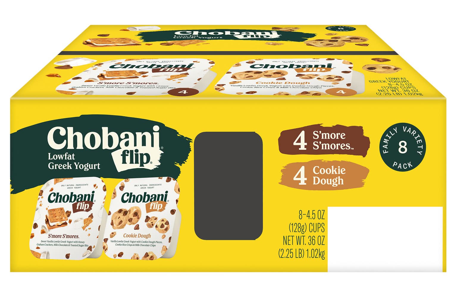 Chobani Flip Low-Fat Greek Yogurt (36 oz, 8 ct)