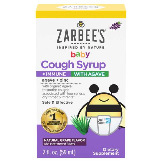 Zarbee's Baby Cough Syrup + Immune With Organic Agave