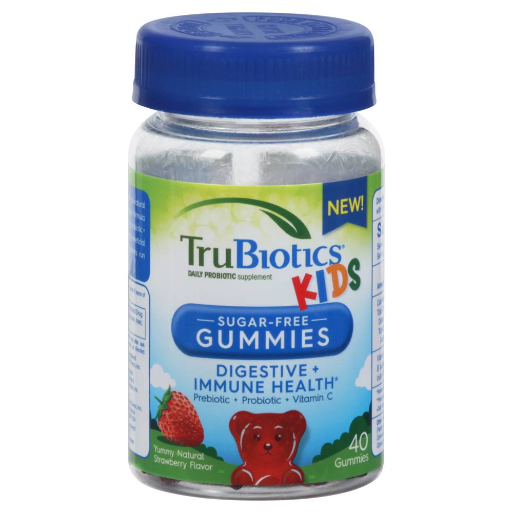 TruBiotics Gummies Kids Sugar-Free Strawberry Flavor Digestive + Immune Health