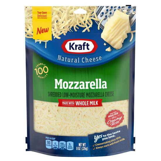 Kraft Mozzarella Whole Milk Shredded Cheese (8 oz)