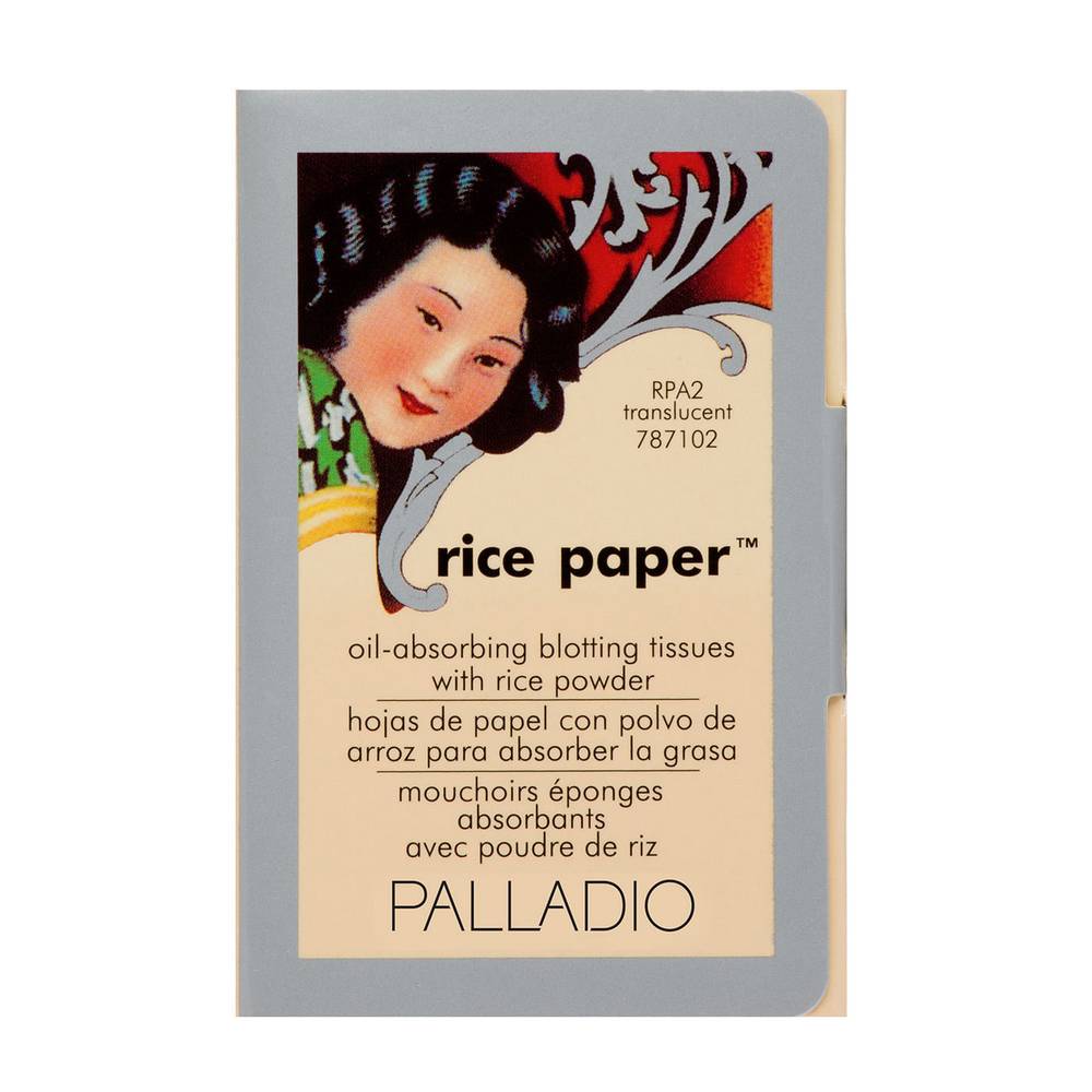 Palladio papel absorbente con polvo de arroz translucent