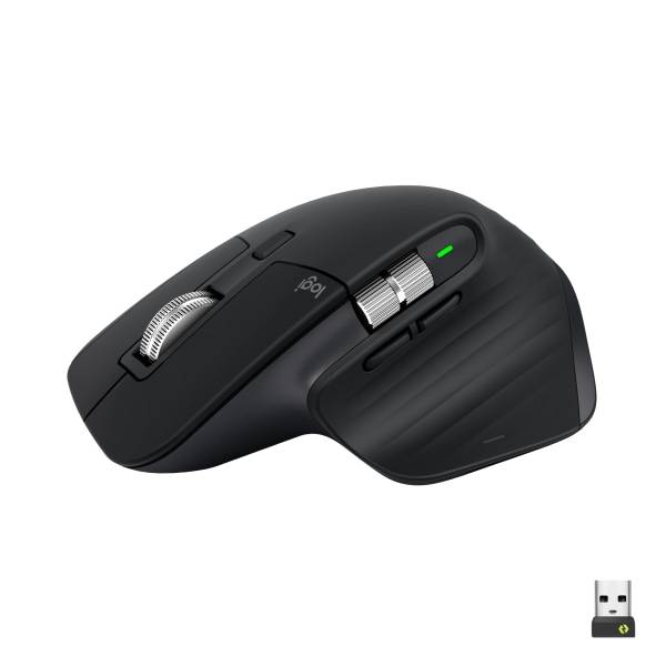 Logitech Mx Master 3s Ergonomic Wireless Optical Usb Mouse, Black