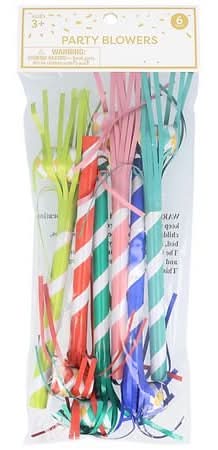 Festive Voice Party Blowers (6 ct)