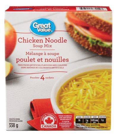 Great Value Chicken Noodle Soup Mix (4 pouches (338 g))