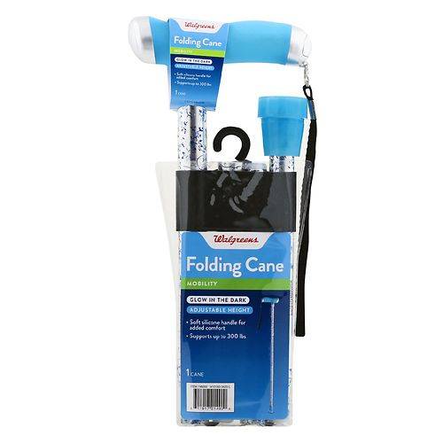 Walgreens Glow and Go Folding Cane - 1.0 ea