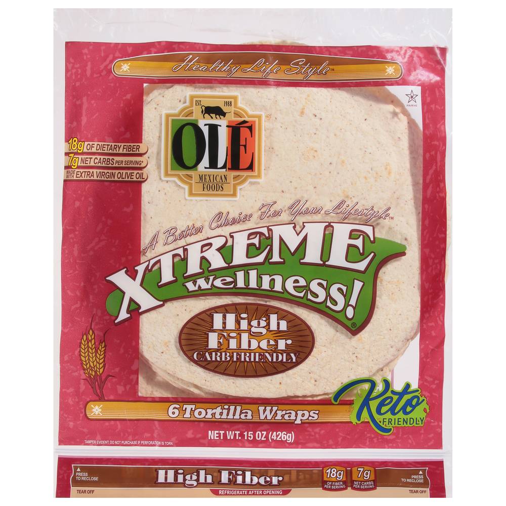 Ole Xtreme Wellness High Fiber Large Wraps (15 oz)