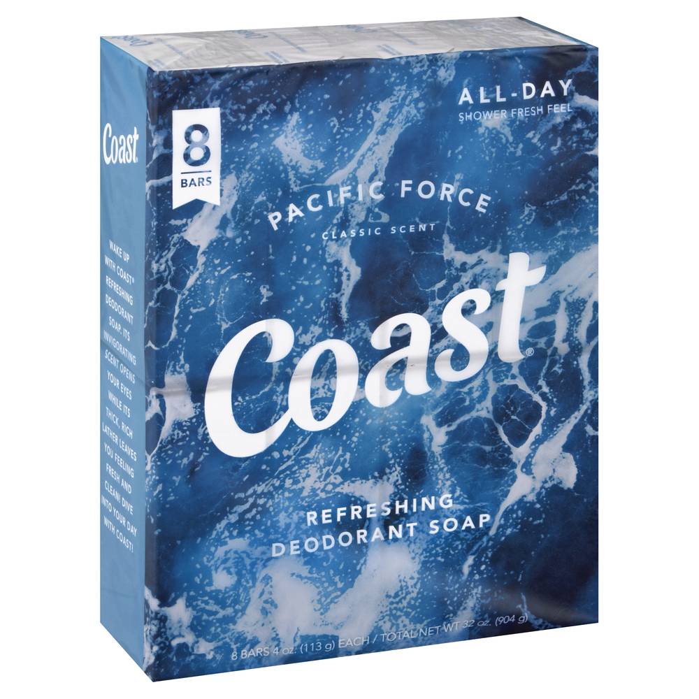 Coast Refreshing Pacific Force Classic Scent Deodorant Soap(8 Ct)