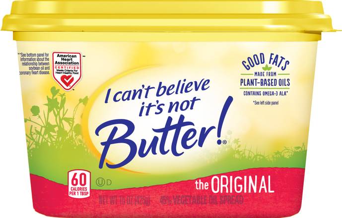 I Can't Believe It's Not Butter! the Original Vegetable Oil Spread