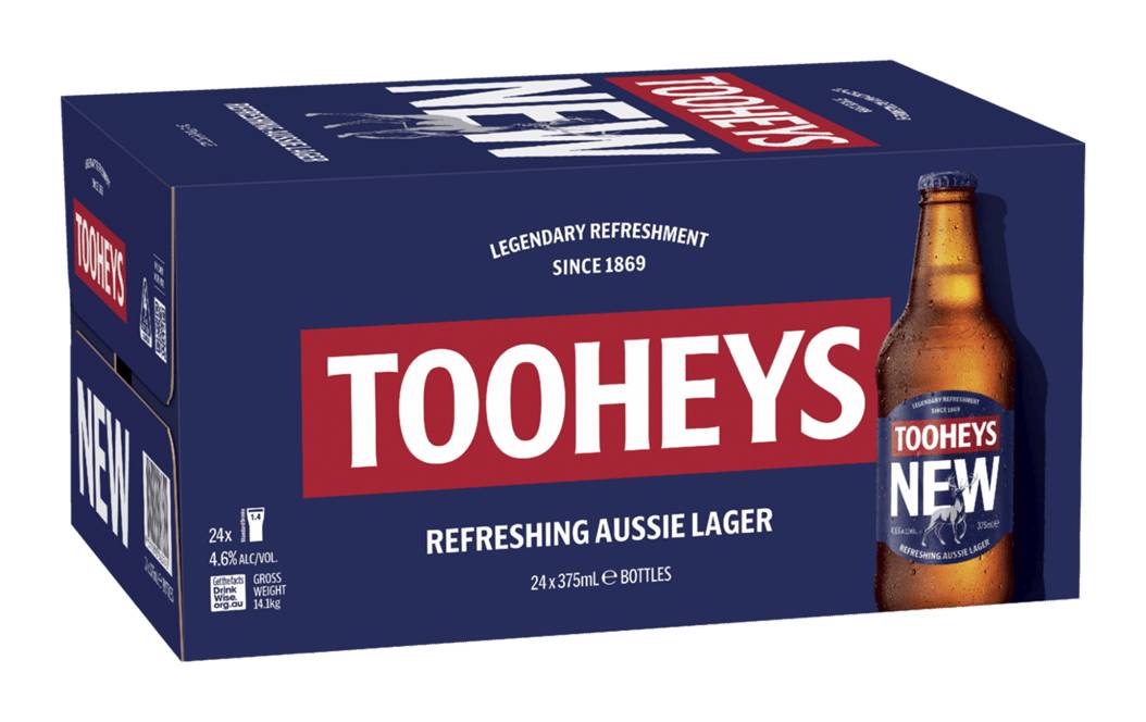 Tooheys New Lager Bottles 24x375ml