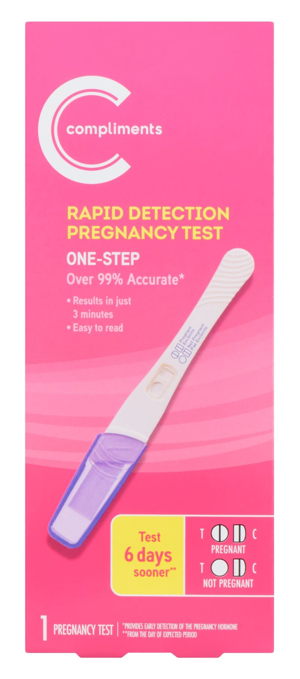 Compliments Rapid Detection Pregnancy Test