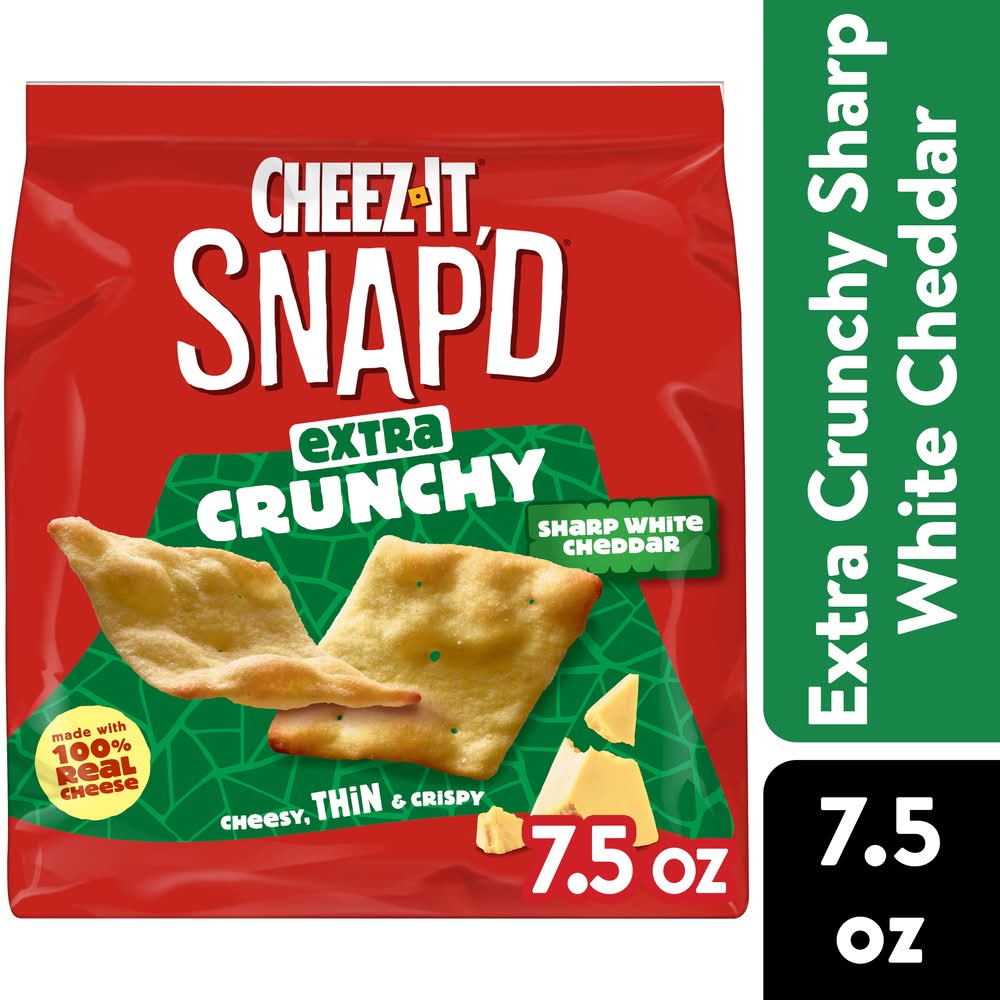 Cheez-It Snap'd Cheese Cracker Chips, Sharp White Cheddar (7.5 oz)