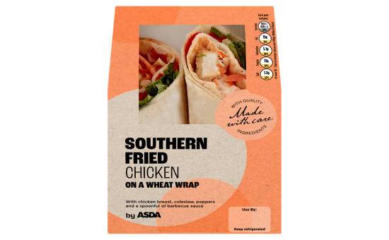 Asda Southern Fried Chicken on a Wheat Wrap