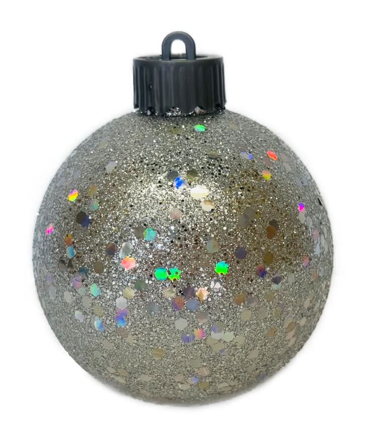 Christmas House Glitter Ball Ornament, 1 ct.