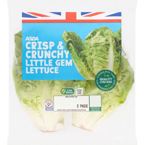 ASDA Crisp & Crunchy Little Gem Lettuce (2 pack)