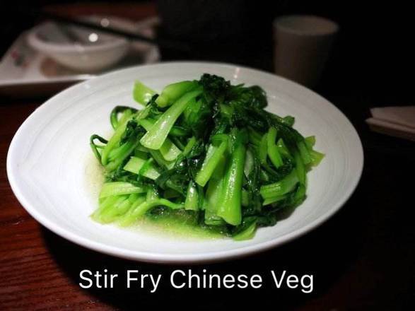 Stir fried Chinese vegetables with garlic