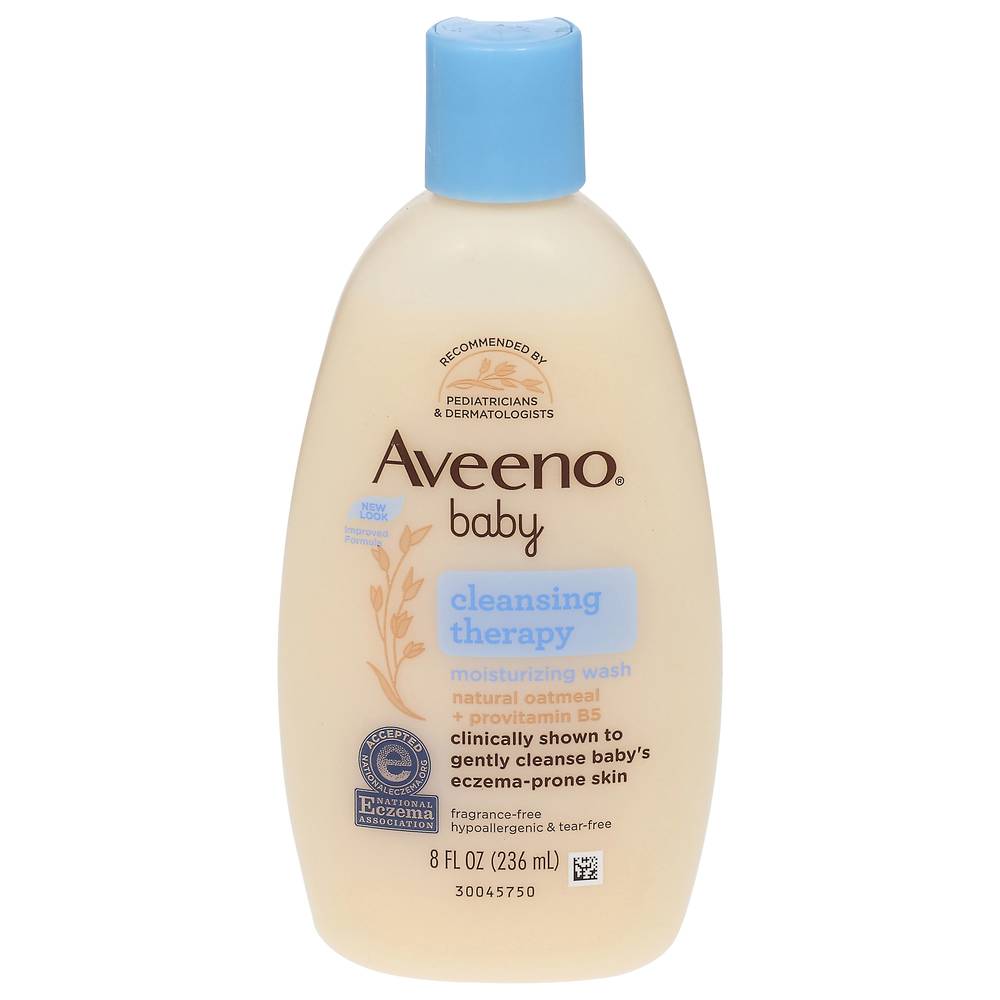 Aveeno Baby Cleansing Therapy Moisturizing Wash Natural Oatmeal (8 fl oz)