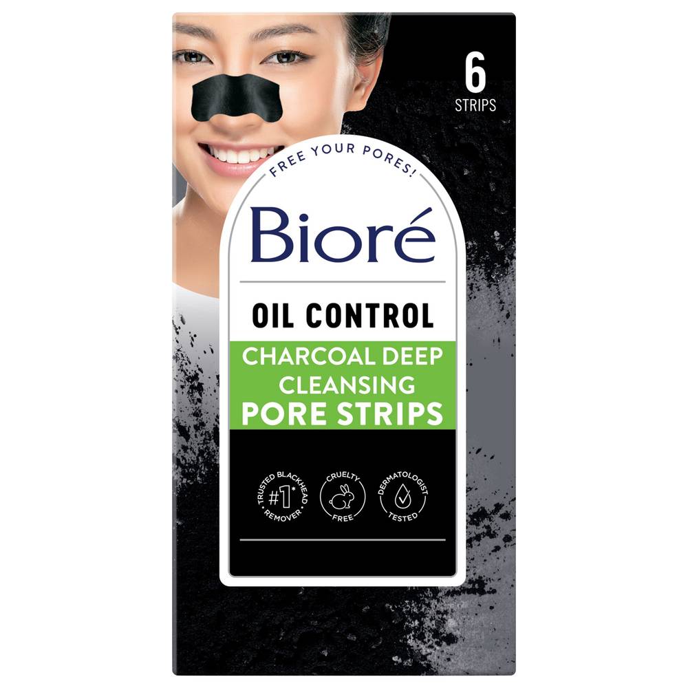 Bioré Charcoal Deep Cleansing Pore Strips (6 ct)