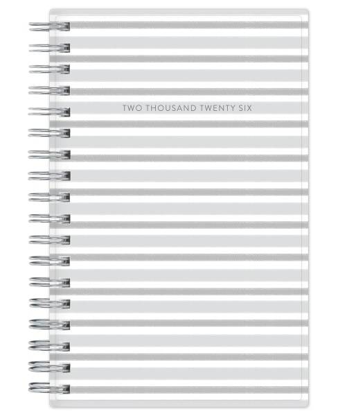 2025-2026 Blue Sky Monthly Stapled Planner, 3-5/8" x 6", Gray, January 2025 To December 2026, 156531