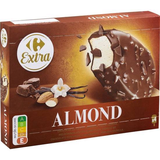 Carrefour Extra - Glaces chocolat au lait (amande)